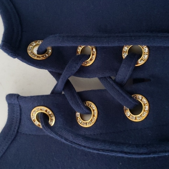 QUACKER FACTORY NAVY BLUE DRESS - Picture 3 of 7